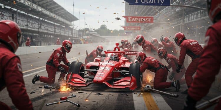 Accident Choc aux 500 Miles d’Indianapolis : Que S’est-il Passé ? - Viral Mag Accident spectaculaire aux 500 Miles dIndianapolis un pilote percute quatre mécaniciens Découvrez les détails les causes et les leçons de cet incident Viral Mag