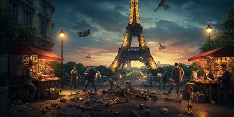 Agression Insolite à Paris : Tour Eiffel Miniature Arme du Crime - Viral Mag Deux touristes américains agressés à Paris avec des tours Eiffel miniatures Découvrez les détails de cette altercation surprenante au pied du monument emblématique Viral Mag