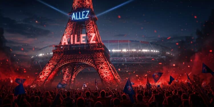 La Tour Eiffel affiche  Allez Paris  pour soutenir le PSG en finale de Ligue des champions Découvrez lengouement et les enjeux de ce match historique   Viral Mag