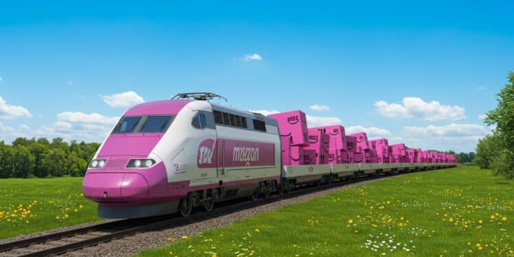 Amazon Révolutionne La Livraison Par TGV - Viral Mag Amazon transporte ses colis par TGV pour réduire son empreinte carbone et accélérer les livraisons Découvrez cette innovation écologique en Europe Viral Mag