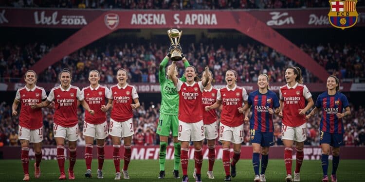 Arsenal Triomphe en Ligue des Champions Féminine - Viral Mag Arsenal surprend le FC Barcelone en finale de la Ligue des champions féminine décrochant un titre historique Découvrez les clés de cet exploit inattendu Viral Mag
