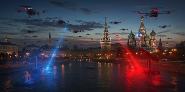 Attaques de Drones Ukrainiens Perturbent la Russie - Viral Mag LUkraine lance des attaques de drones sur Moscou fermant des aéroports avant les commémorations du 9 mai Tensions et accusations sintensifient Viral Mag
