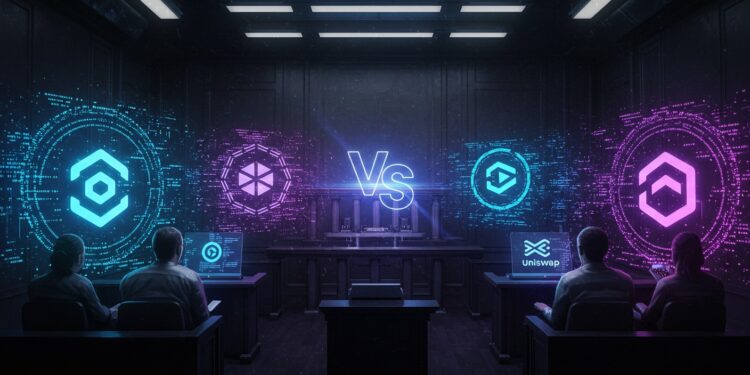 Bancor Contre Uniswap : Bataille Juridique dans la DeFi - Viral Mag Bancor accuse Uniswap dutiliser ses brevets sans autorisation dans une action en justice Découvrez les enjeux de cette bataille pour la DeFi Viral Mag