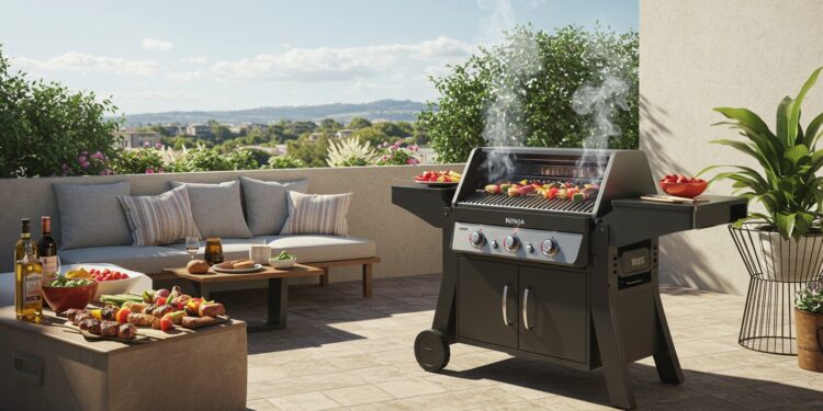 Découvrez le barbecue Ninja Woodfire à prix réduit  Compact électrique et polyvalent il transforme vos grillades Profitez de cette offre estivale dès maintenant   Viral Mag