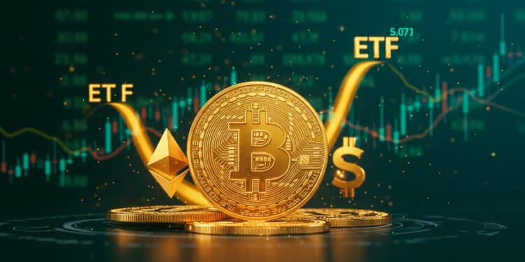 Les ETF Bitcoin et Ethereum enregistrent des entrées records en 2025 portés par la hausse du BTC Découvrez pourquoi les investisseurs affluent   Viral Mag
