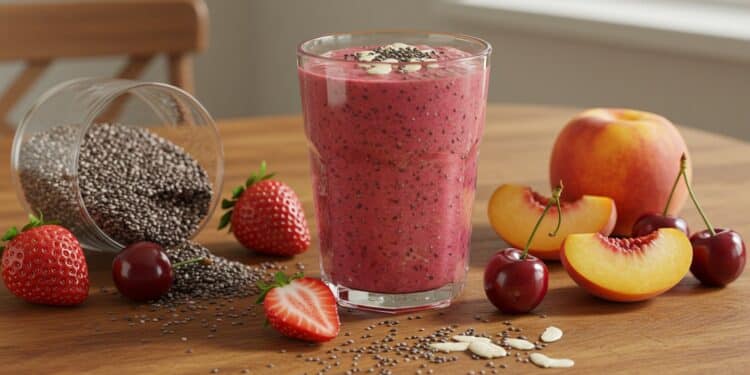 Boostez Votre Santé avec un Smoothie aux Graines de Chia - Viral Mag Découvrez comment préparer un smoothie aux graines de chia riche en fibres et oméga 3 pour une santé optimale Recette facile et bienfaits expliqués Viral Mag