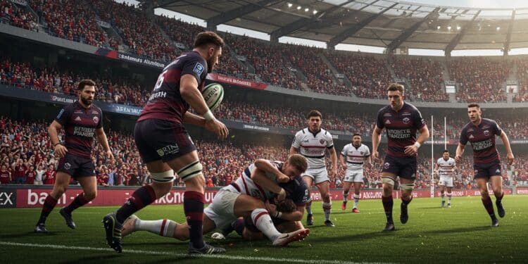 Bordeaux-Toulouse : Le Duel Épique pour la Finale - Viral Mag Le choc Bordeaux Bègles vs Toulouse en demi finale de Champions Cup Suivez ce duel 100 français pour une place en finale Qui lemportera Viral Mag