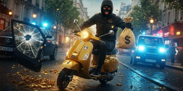 Braquage à Paris : 160 000 € d’Or Volés - Viral Mag Braquage audacieux à Paris deux individus dérobent 160 000 € dor et dargent dans une voiture Enquête en cours dans le 16e arrondissement Viral Mag