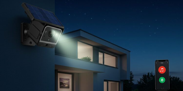 Caméra Solaire Sans Fil : Sécurité à 49,99 € - Viral Mag Une caméra de surveillance solaire sans fil à 4999 € pour sécuriser votre maison Vision nocturne alertes smartphone et installation facile Viral Mag