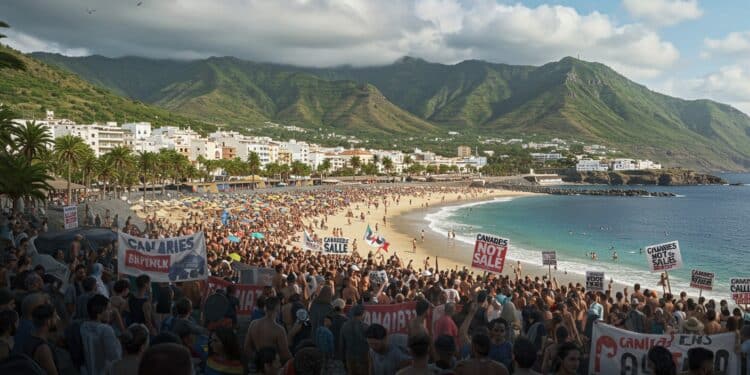 Canaries : La Révolte Contre le Surtourisme - Viral Mag Des milliers de manifestants aux Canaries exigent un tourisme durable face à lexplosion des visiteurs Découvrez leurs revendications et les enjeux Viral Mag