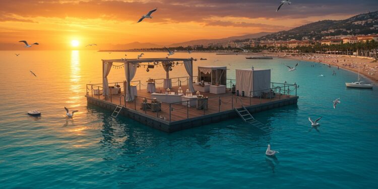 Canua Island plage flottante controversée de la Côte dAzur semble disparaître Entre restructuration et silence que devient ce projet audacieux    Viral Mag