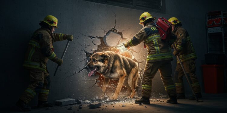 Un chien coincé quatre jours entre deux murs dans lEure est sauvé par les pompiers lors dune opération délicate Découvrez cette histoire émouvante    Viral Mag