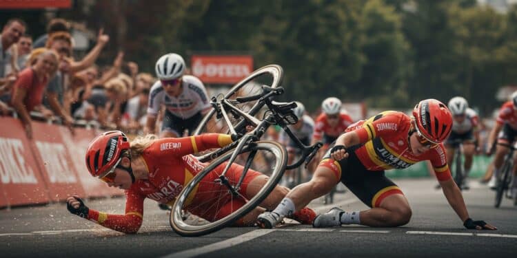 Chute d’Ellen Van Dijk : La Ronde Van Lekkerkerk Stoppée - Viral Mag La Ronde Van Lekkerkerk annulée après la chute dEllen Van Dijk blessée à lépaule Découvrez les détails de cet incident et ses impacts sur le cyclisme féminin Viral Mag