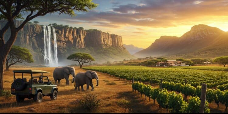 Découvrir l’Afrique du Sud : Incontournables à Visiter - Viral Mag Explorez lAfrique du Sud  safaris chutes spectaculaires vignobles et plages Découvrez les incontournables pour un voyage mémorable    Viral Mag