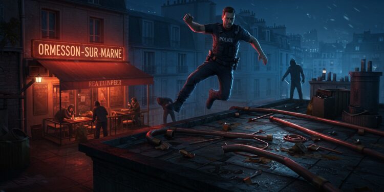 Drame à Ormesson : Policier Blessé en Chassant des Voleurs - Viral Mag Policier blessé après une chute dramatique à Ormesson en poursuivant des voleurs de cuivre Découvrez les détails de cette intervention périlleuse Viral Mag