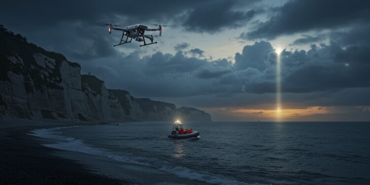 Drones Normands : Sauver des Vies en Mer - Viral Mag Découvrez comment des drones surveillent la côte normande pour décourager les passeurs de migrants et protéger des vies Une initiative innovante    Viral Mag