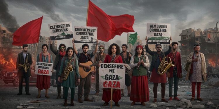 Plus de 300 artistes dont Dua Lipa pressent le Royaume Uni de cesser les ventes darmes à Israël et dagir pour un cessez le feu à Gaza Découvrez leur appel   Viral Mag