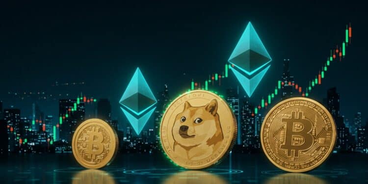 Ether et Dogecoin Envolent le Marché Crypto - Viral Mag Ether frôle les 2 700 $ Dogecoin grimpe de 9 Découvrez les tendances du marché crypto et les perspectives pour Bitcoin et les altcoins Viral Mag