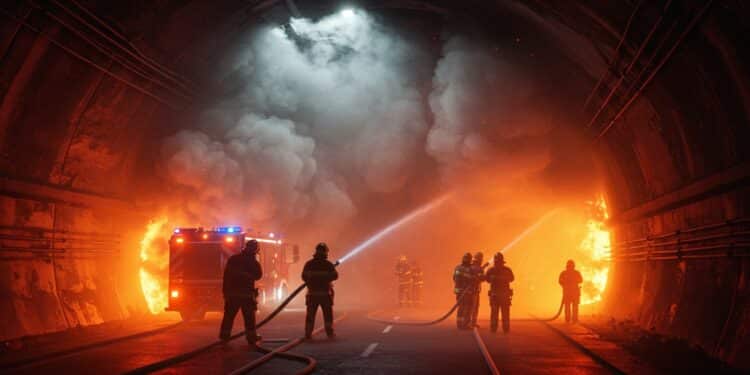 Exercice Incendie XXL Dans le Tunnel de Nogent - Viral Mag Plongez dans un exercice incendie grandeur nature dans le tunnel de Nogent sur lA86 où pompiers et secouristes sentraînent à sauver des vies Viral Mag