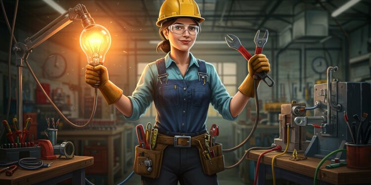Femme Électricienne : Briser Les Préjugés - Viral Mag Marie électricienne à Dampmart défie les stéréotypes dans un métier dominé par les hommes Découvrez son parcours inspirant et ses défis Viral Mag