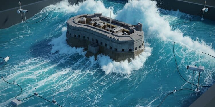Test de Fort Boyard dans une boîte à vagues à Caen pour renforcer ses défenses contre la mer Découvrez ce chantier unique    Viral Mag