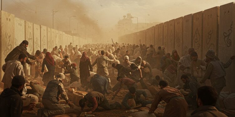 Gaza : Chaos et Désespoir lors de la Distribution d’Aide - Viral Mag Crise humanitaire à Gaza la distribution daide sous contrôle militaire dégénère révélant famine et tensions Découvrez les enjeux et réalités Viral Mag