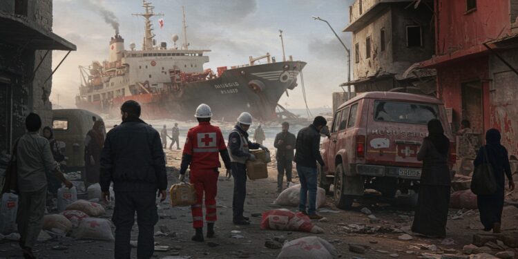 Gaza : L’Aide Humanitaire au Bord du Chaos - Viral Mag Crise à Gaza  blocus attaque de navire hôpitaux en péril Découvrez pourquoi laide humanitaire seffondre et ses impacts dramatiques   Viral Mag