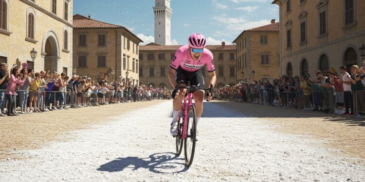 Giro 2025 : Van Aert Triomphe, Del Toro Leader - Viral Mag Wout Van Aert remporte la 9e étape du Giro 2025 à Sienne Isaac Del Toro sempare du maillot rose Découvrez le classement et les moments forts Viral Mag