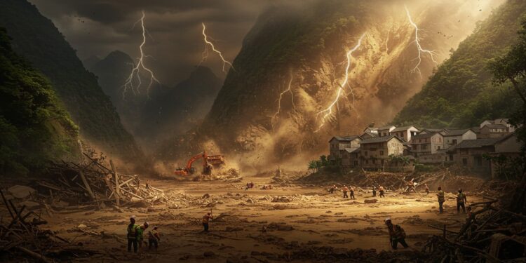 Glissements de Terrain en Chine : Drame et Défis - Viral Mag Glissements de terrain en Chine 2 morts 19 disparus dans le Guizhou Découvrez les causes impacts et défis des secours dans cette catastrophe naturelle Viral Mag