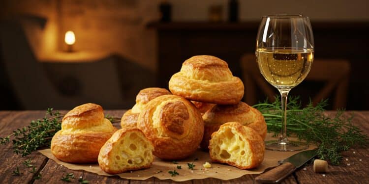 Gougères : Secrets d’une Recette Bourguignonne - Viral Mag Découvrez la recette des gougères un amuse bouche bourguignon aérien et croustillant parfait pour lapéritif avec un verre de chablis Astuces et conseils inclus Viral Mag