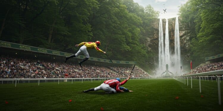 Grand Steeple-Chase : Le Parcours d’un Jockey Brisé - Viral Mag Plongez dans lhistoire dun jockey contraint darrêter après 40 fractures Découvrez les coulisses du Grand Steeple Chase de Paris et ses défis Viral Mag