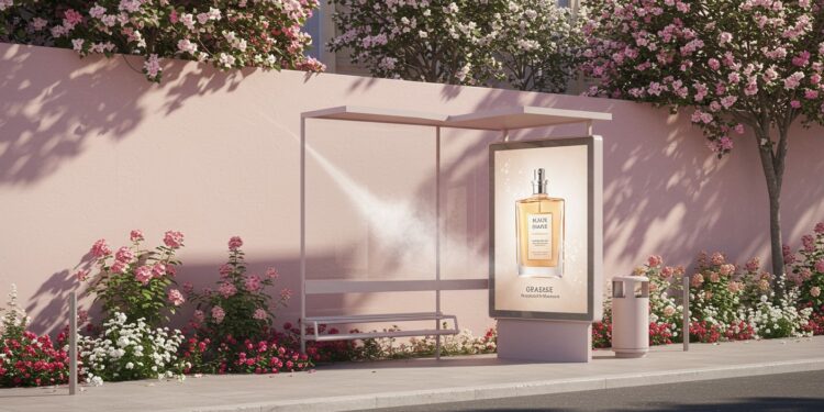 Grasse : L’Abribus Olfactif Révolutionne l’Attente - Viral Mag Grasse capitale du parfum innove avec un abribus olfactif diffusant une fragrance unique Découvrez cette technologie et son impact Viral Mag