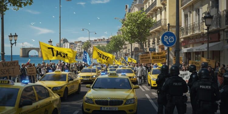 Grève des taxis à Biarritz et Pau  opérations escargot blocages et tensions avec les VTC Découvrez les raisons de ce mouvement social et ses impacts   Viral Mag