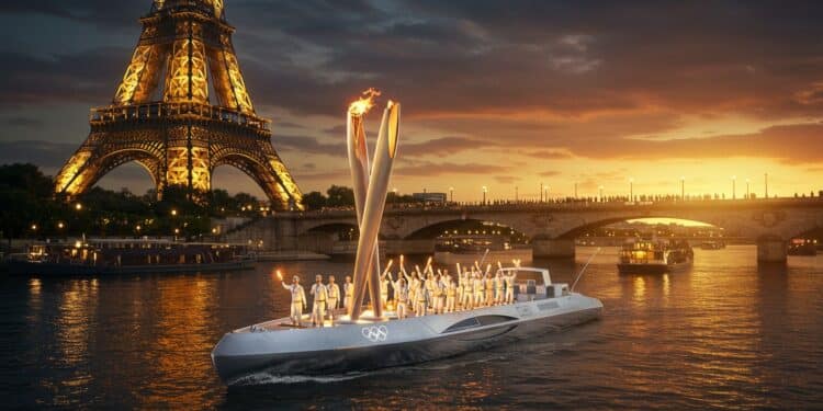 Le bateau emblématique de Paris 2024 ayant porté la flamme olympique est mis aux enchères Découvrez son histoire et son prix de départ    Viral Mag