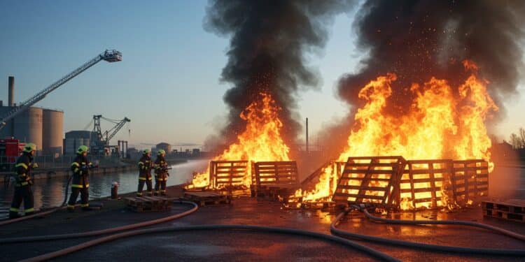 Incendie à Bondy : Les Pompiers Maîtrisent un Feu de Palettes - Viral Mag Un incendie de palettes à Bondy mobilise 75 pompiers Maîtrisé en une heure sans victime Découvrez les détails de lintervention et les enjeux Viral Mag