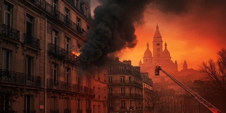 Incendie à Paris : Drame dans le XVIIIe - Viral Mag Un violent incendie ravage un appartement à Paris blessant trois personnes Découvrez les détails de ce drame et ses impacts Viral Mag