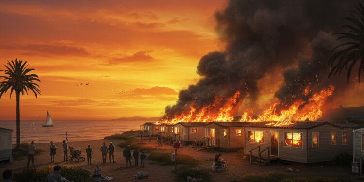Un incendie ravage un camping au Cap dAgde détruisant 181 mobil homes 600 vacanciers évacués deux blessés légers Découvrez les détails de ce drame   Viral Mag