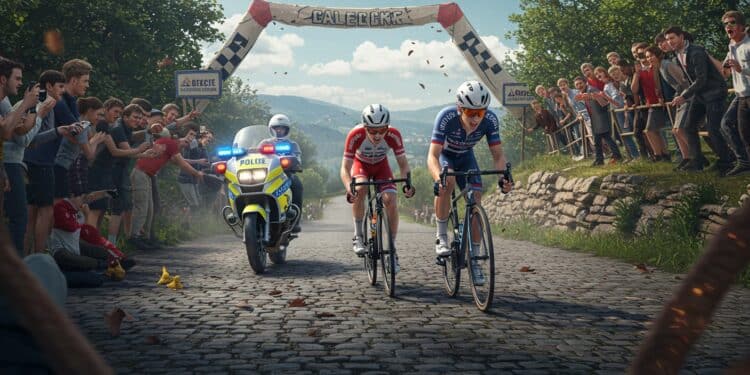 Incident Moto à Liège-Bastogne-Liège Juniors - Viral Mag Une moto perturbe larrivée de Liège Bastogne Liège juniors influençant le résultat final Découvrez les détails et les implications de cet incident Viral Mag