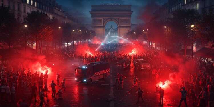Tensions à Paris lors de la finale LDC  supporters envahissent le périphérique affrontements sur les Champs Élysées Découvrez les détails dune soirée chaotique   Viral Mag