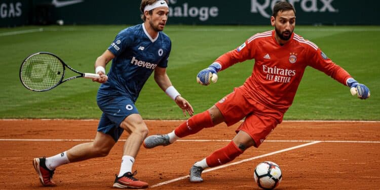 Jannik Sinner Et Donnarumma : Une Amitié Au Sommet - Viral Mag Jannik Sinner célèbre son ami Gianluigi Donnarumma avant la finale de Ligue des champions mêlant tennis et football dans un vibrant hommage à Roland Garros Viral Mag