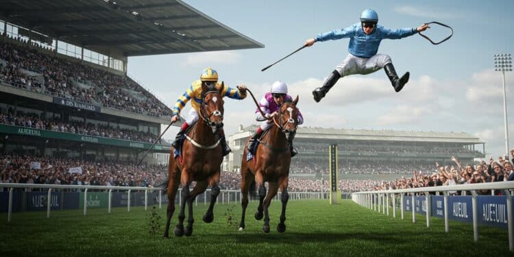 Jockey Évite Chute Spectaculaire À Auteuil - Viral Mag Un jockey réalise une manœuvre incroyable pour éviter une chute à lhippodrome dAuteuil Découvrez ce moment époustouflant qui enflamme les réseaux Viral Mag