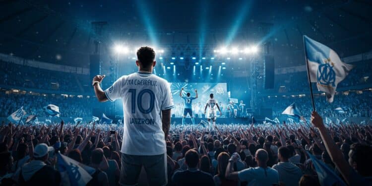 Jul révèle le maillot domicile de lOM 2025 2026 lors de son concert au Vélodrome Découvrez cet événement marquant et son impact culturel   Viral Mag