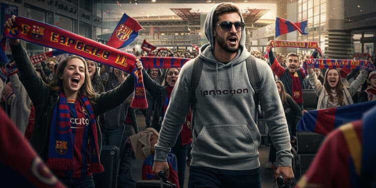Jules Koundé : Voyage Surprise avec les Fans du Barça - Viral Mag Jules Koundé blessé rejoint Milan en vol low cost avec des supporters du Barça pour soutenir son équipe en Ligue des champions Découvrez cette aventure unique Viral Mag