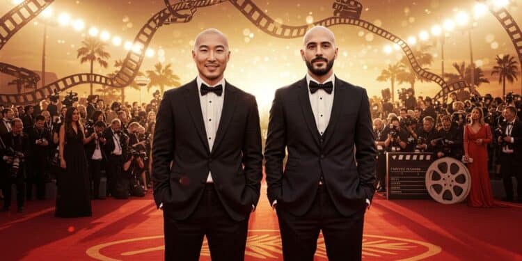 Kev Adams et Michaël Youn : Calvitie Star à Cannes - Viral Mag Kev Adams et Michaël Youn surprennent à Cannes avec une calvitie assumée pour promouvoir Comme un œuf Découvrez leur coup de com audacieux Viral Mag