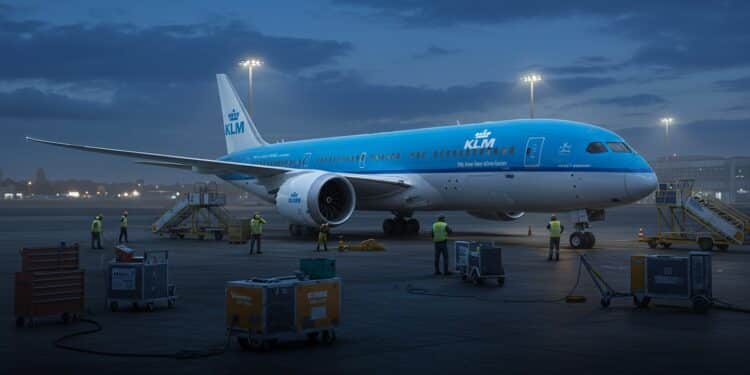 KLM Immobilise Sept Boeing 787 : Que S’est-il Passé ? - Viral Mag KLM cloue au sol sept Boeing 787 pour maintenance Découvrez les raisons limpact sur les vols et les solutions pour les passagers   Viral Mag