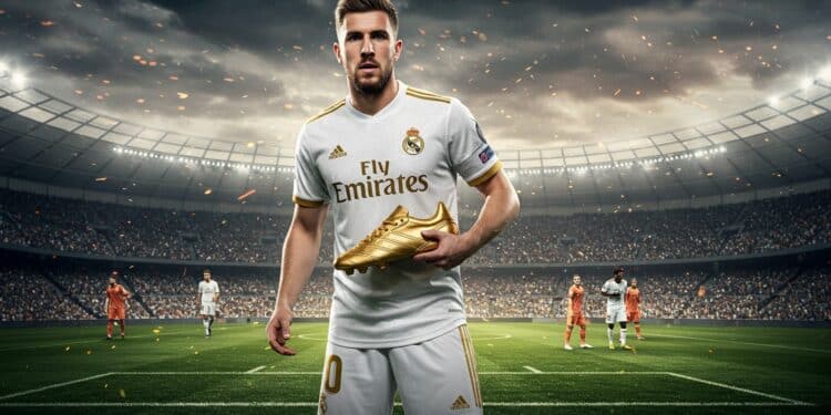 Kylian Mbappé : Le Soulier d’Or, Seule Lueur d’Espoir ? - Viral Mag Kylian Mbappé brille au Real Madrid avec 40 buts mais sa saison sans titre pourrait elle être sauvée par le Soulier dOr Découvrez son parcours Viral Mag