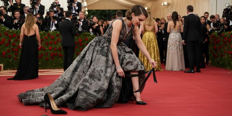 Kylie Jenner souffre au Met Gala 2025  ses talons collés créent un buzz Découvrez les coulisses de cet incident mode et ses réactions    Viral Mag