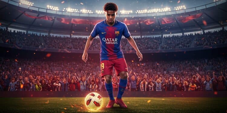 Lamine Yamal : La Nouvelle Étoile du Football Espagnol - Viral Mag Lamine Yamal 17 ans enflamme lEspagne avec ses exploits au Barça Découvrez son ascension fulgurante et son rôle clé dans le titre de champion Viral Mag