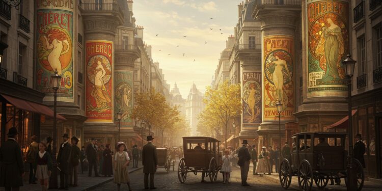 Découvrez comment les affiches de rue de Chéret à Mucha ont transformé Paris au XIXe siècle en une galerie à ciel ouvert mêlant art et modernité   Viral Mag