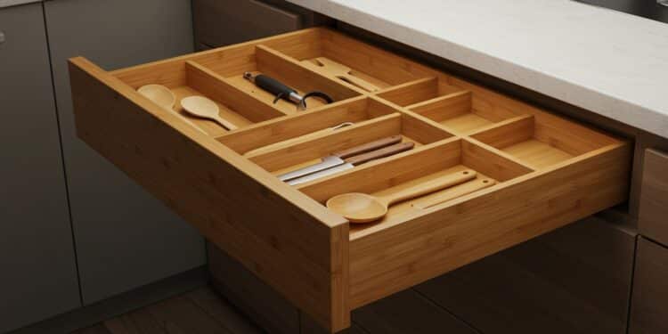 Découvrez le secret des pros pour une cuisine organisée  un set en bambou qui transforme vos tiroirs et simplifie votre quotidien Astuces incluses    Viral Mag